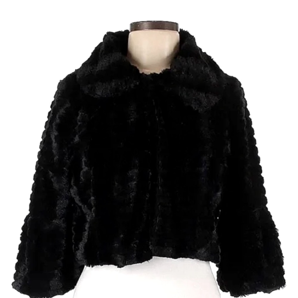 Black Fur cropped jacked